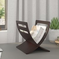 Hart Wooden Magazine Rack Floor Standing In Brown