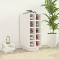 Newkirk Pine Wood Wine Rack With 10 Shelves In White