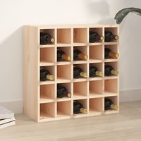 Newkirk Pine Wood Wine Rack With 25 Shelves In Natural