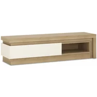 Furniture To Go Lyon White High Gloss and Oak 1 Drawer TV Cabinet