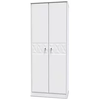 Welcome San Jose 2 Door Tall Double Hanging Wardrobe Assembled