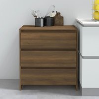 Variel Wooden Chest Of 3 Drawers In Brown Oak