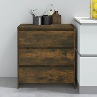Variel Wooden Chest Of 3 Drawers In Smoked Oak