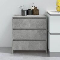 Variel Wooden Chest Of 3 Drawers In Concrete Effect
