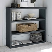 Purer High Gloss Bookcase With 4 Shelves - Charcoal