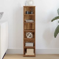 Baina Wooden Bookcase With 6 Shelves - Brown