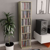 Baina Wooden Bookcase With 6 Shelves - Sonoma Oak