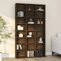 Ypsilanti Wooden Bookcase With 24 Shelves - Brown Oak