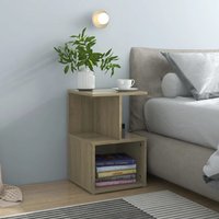 Aponka Wooden Bedside Cabinet With 1 Self - Sonoma Oak