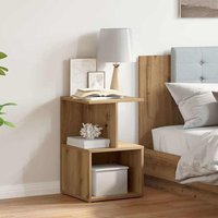 Aponka Wooden Bedside Cabinet With 1 Self - Artisan Oak