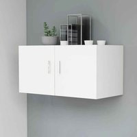 Baina 80cm Wall Hung Wooden Storage Cabinet With 2 Doors - White