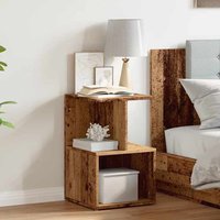 Aponka Wooden Bedside Cabinet With 1 Self - Brown