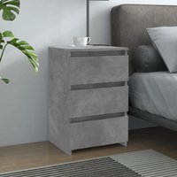 Smyrna Wooden Chest Of 3 Drawers - Concrete Grey