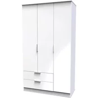 Welcome Plymouth 3 Door 2 Drawer Tall Triple Wardrobe Assembled