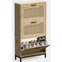Lena Rattan Shoe Storage Cabinet