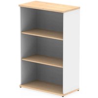 Ingle MFC Home And Office Bookcase With 3 Shelves In Maple White