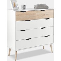 White  Oak Effect Chest Of Drawers