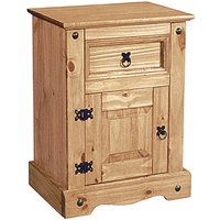 Carlen Wooden Bedside Cabinet With 1 Door In Distressed Oak