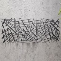 Corsicana Large Metal Wall Hung Coat Rack In Black