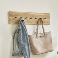 Eagle Wooden Coat Rack With 7 Hooks In Oiled Oak