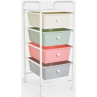 4 Drawer Pastel Storage Trolley
