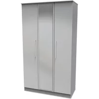 Welcome Worcester 3 Door Tall Mirrored Triple Wardrobe Assembled