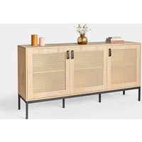 Lena Rattan 3 Door Large Sideboard