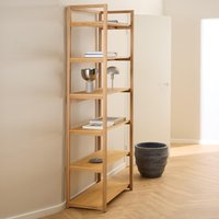 Logan Wooden Bookcase With 6 Shelves In Oak