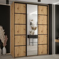 Canon Large Wooden Wardrobe With 3 Sliding Doors In Artisan Oak