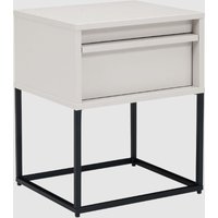 Albany Wooden Bedside Cabinet With 1 Drawer In Stone