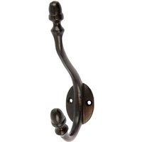 30mm x 135mm Black Antique Deco Hat & Coat Hook