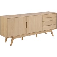 Marta Wooden Sideboard With 2 Doors 4 Drawers In White Oak