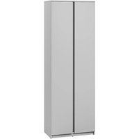 Silvis Tall Wooden Hallway Storage Cabinet With 2 Doors In Grey