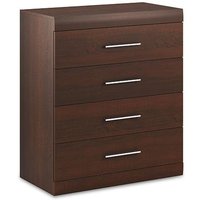 Bordon Wooden Chest Of 4 Drawers In Chocolate Oak