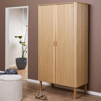 Lewiston Wooden Wardrobe With 2 Sliding Doors In Oak