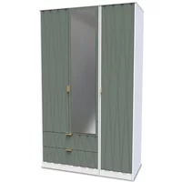 Welcome Las Vegas 3 Door 2 Drawer Tall Mirrored Triple Wardrobe Assembled
