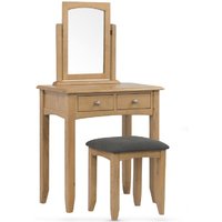Kamiah Wooden Dressing Table With Stool In Oak
