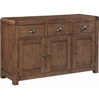 Ontario Wooden Sideboard With 3 Doors 3 Drawers In Dark Oak