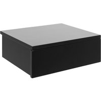 Aviana Wall Hung Wooden Bedside Cabinet With 1 Drawer In Black