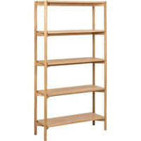 Benson Tall Wooden Bookcase With 4 Shelves In Oak