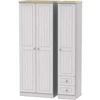 Welcome Vienna 3 Door 2 Small Drawer Triple Wardrobe Assembled