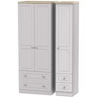Welcome Vienna 3 Door 4 Drawer Triple Wardrobe Assembled