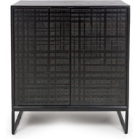 Folsom Wooden Drinks Cabinet With 2 Doors In Black