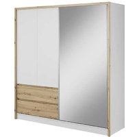 Sedona 204cm Woooden Wardrobe With 2 Sliding Doors In Artisan Oak