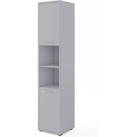 Cadott Wooden Storage Cabinet Tall With 2 Doors In Matt Grey