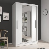 Nichols Wooden Wardrobe With 2 Sliding Doors In White