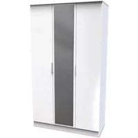 Welcome Plymouth 3 Door Mirrored Triple Wardrobe Assembled