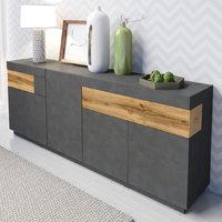 Sevilla Wooden Sideboard With 3 Doors In Matera And Oak