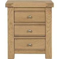 Danville Wooden Bedside Cabinet With 3 Drawers In Oak