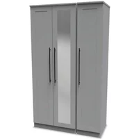 Welcome Beverley 3 Door Tall Mirrored Triple Wardrobe Assembled